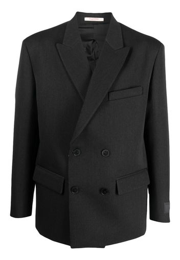 Valentino Garavani double-breasted virgin wool blazer - Grey