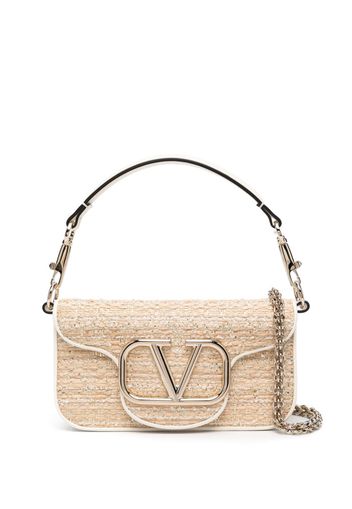 Valentino Garavani Locò tweed shoulder bag - Neutrals