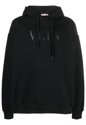 Valentino Garavani logo-print cotton hoodie - Black