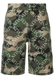 Valentino camouflage logo track shorts - Green