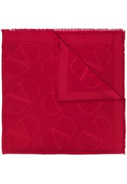 Valentino VLOGO jacquard stole - Red