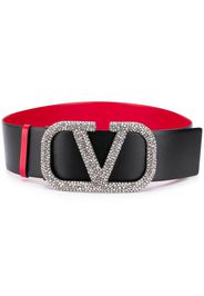 Valentino Garavani VLOGO crystal-embellished belt