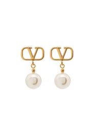 pearl drop VLOGO earrings