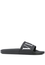 Valentino Garavani logo-print slides - Black