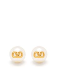 Valentino Garavani Vlogo pearl stud earrings - White