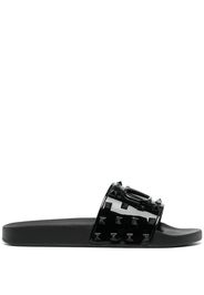 Valentino Garavani Vlogo Rockstud flat slides - Black