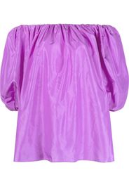 Valentino off-shoulder silk blouse - Purple