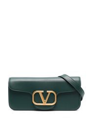 Valentino Garavani logo-plaque leather shoulder bag - Green