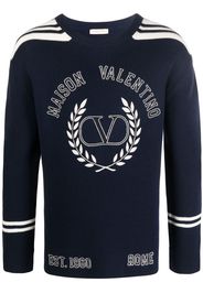 Valentino logo-embroidered jumper - Blue