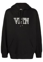 Valentino logo-print cotton hoodie - Black