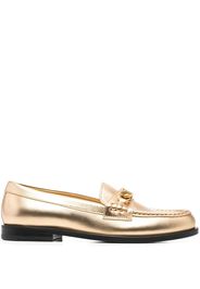 Valentino Garavani VLogo 10mm chain leather loafers - Gold