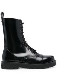 Valentino Garavani leather combat boots - Black