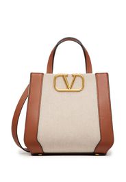 Valentino Garavani VLogo panelled tote bag - White