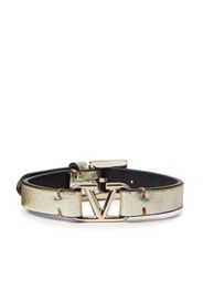 Valentino Garavani VLogo leather bracelet - Gold