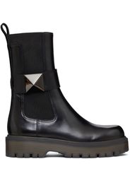 Valentino Garavani One Stud Beatle leather boots - Black