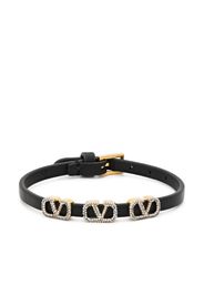 Valentino Garavani VLogo crystal bracelet - Black