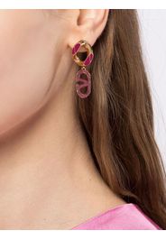 Valentino Garavani VLogo pendant earrings - Pink