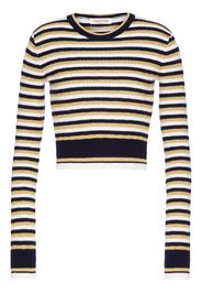 Valentino Garavani striped cropped jumper - Neutrals