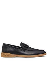 Valentino Garavani Leisure Flows leather loafers - Black