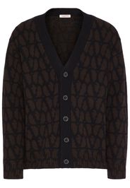 Valentino Garavani VLogo jacquard cardigan - Brown