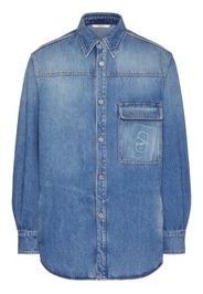 Valentino Garavani faded denim shirt - Blue