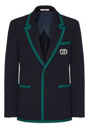 Valentino Garavani embroidered-logo tailored blazer - Blue