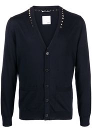 Valentino Garavani Rockstud-embellished wool cardigan - Blue