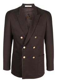 Valentino Garavani VLogo Signature-buttons double-breasted blazer - Brown