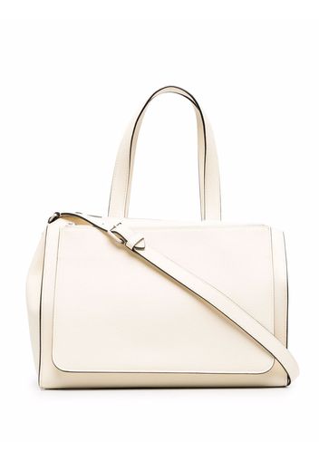 Valextra Passepartout medium leather tote bag - White