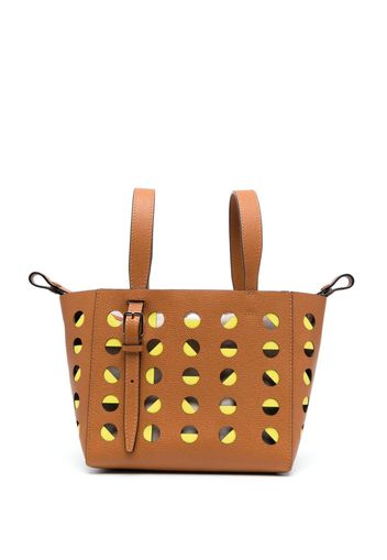 Valextra mini Lunar bucket bag - Brown