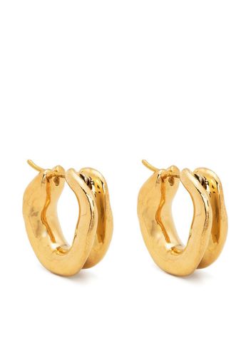 Vann Jewelry asymmetric rounded hoop earrings - Gold