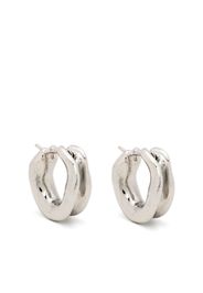 Vann Jewelry asymmetric rounded hoop earrings - Silver