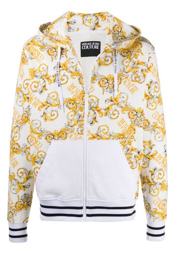 versace baroque print hoodie