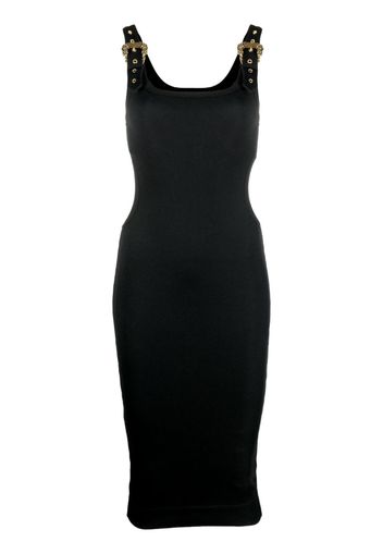 Versace Jeans Couture buckle-strap knitted dress - Black