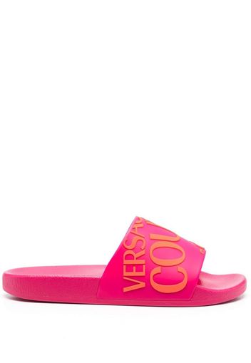 Versace Jeans Couture logo-print slides - Pink