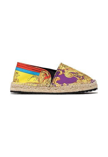 Versace Kids Baroque-print espadrilles - Purple