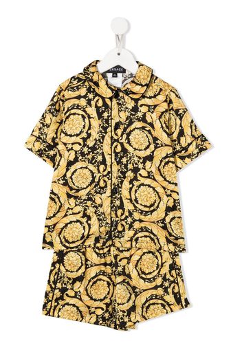 Versace Kids Barocco-print pajama set - Yellow