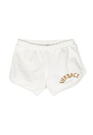 Versace Kids logo-embroidered mini shorts - White