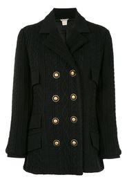 Medusa button double-breasted long sleeve jacket