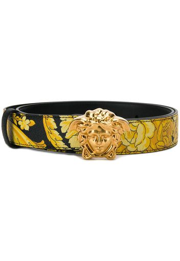 gold hibiscus print palazzo belt