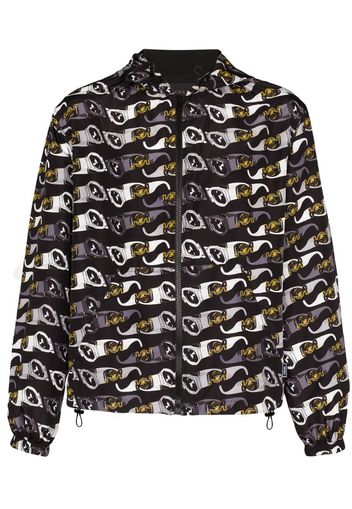 sunglasses print hooded jacket