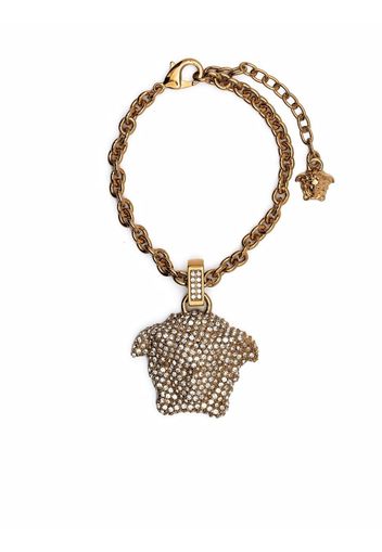 Versace crystal-embellished Medusa charm bracelet - Gold