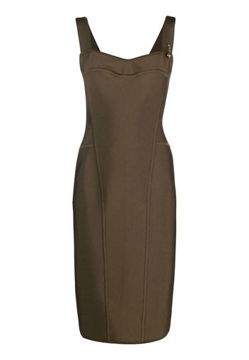 Versace safety pin-detail midi dress - Green