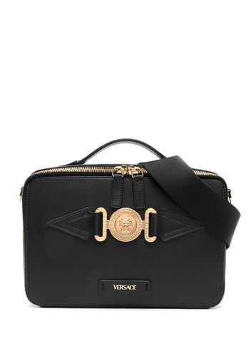 Versace Medusa Head-plaque leather tote bag - Black