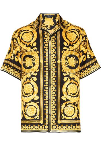 Versace Barocco print silk shirt - Yellow