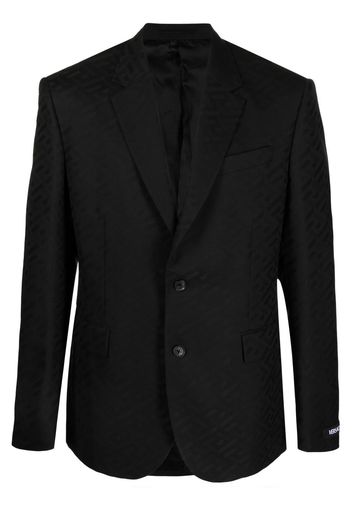 Versace La Greca single-breasted wool blazer - Black