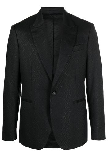 Versace geometric jacquard blazer - Black