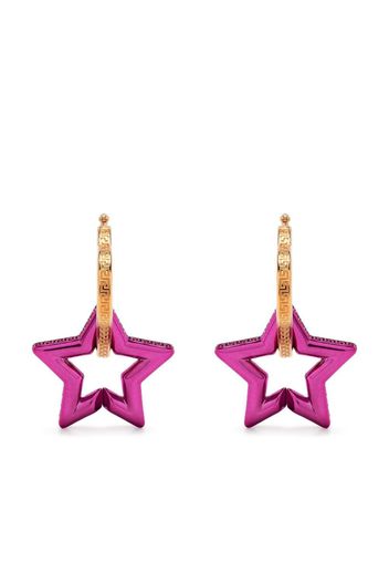 Versace heart star drop-hoop earring - Pink