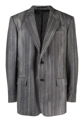 Versace pinstripe single-breasted blazer - Grey