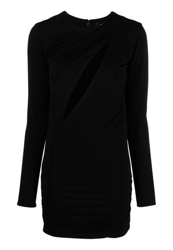 Versace cut-out long sleeves dress - Black